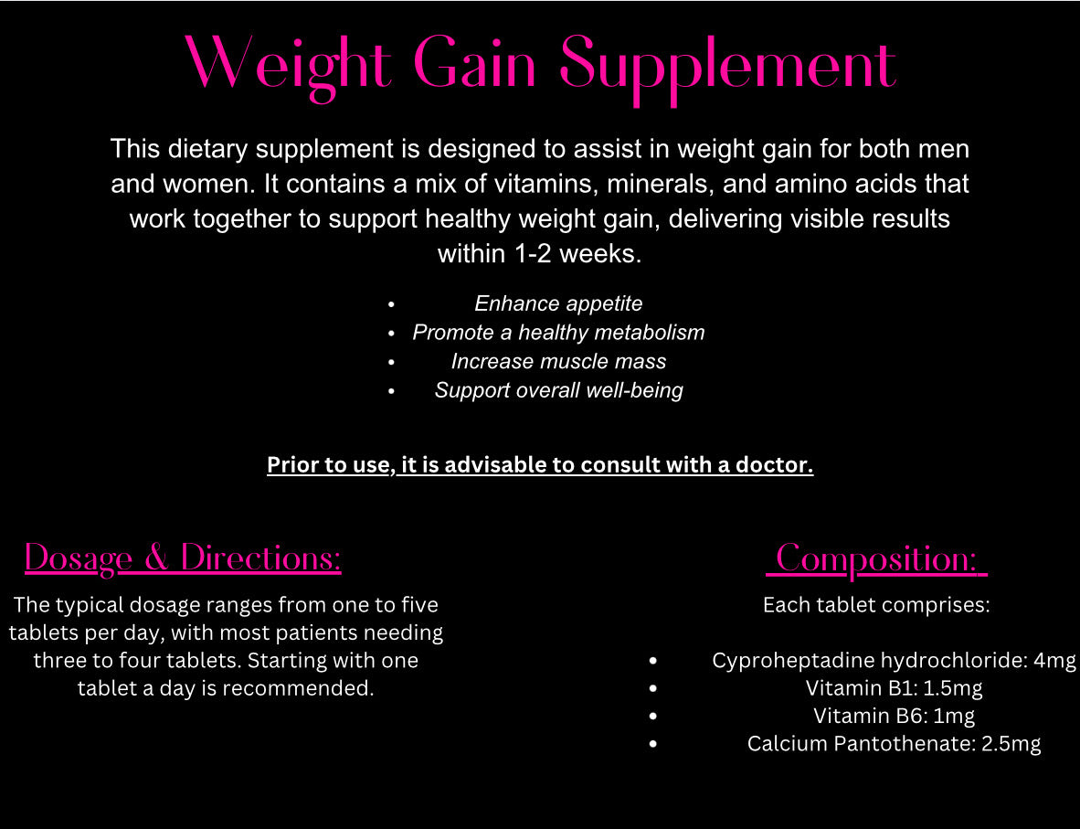 Weight gain supplements